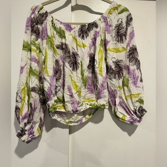 Vakkorama multicolored off shoulder top size medium NWT - Picture 7 of 7